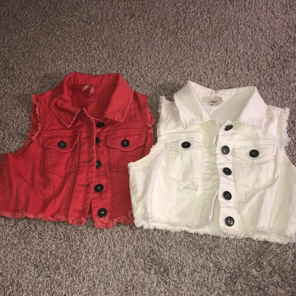 Crop Top Jean Vests